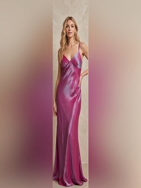 wild fable Fuchsia Satin Slip Dress with Sheen size Xsmall  NWT